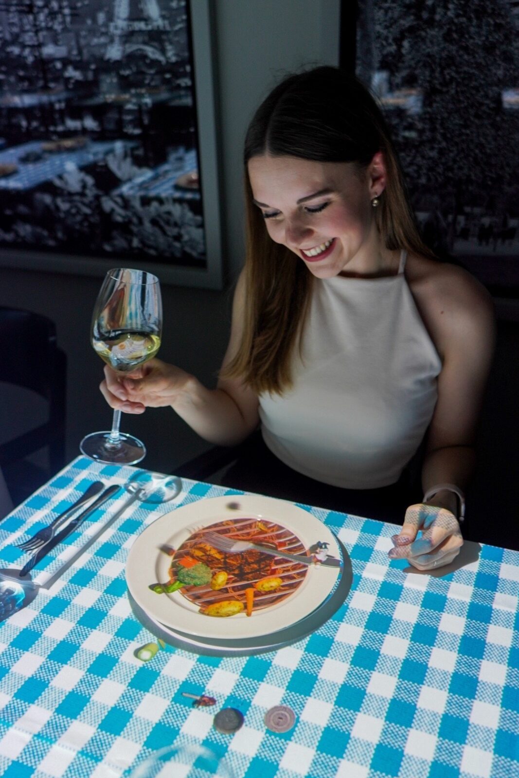 Guest enjoying the dinner experience